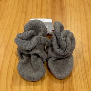 Zutano Soft Gray Baby Booties